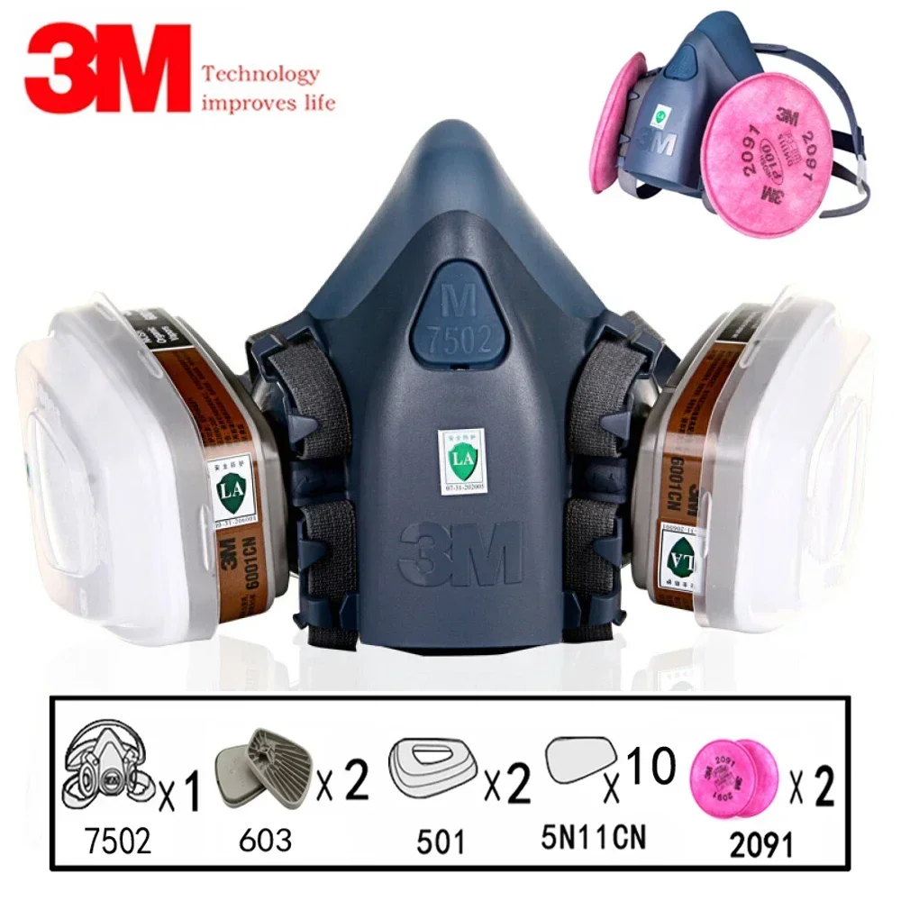 Dust Mask Construction - 17 In 1 3M 7502 Respirator