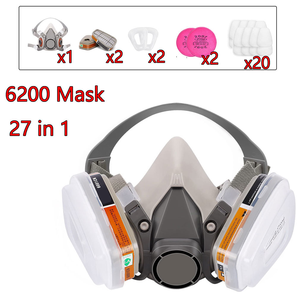 Dust Mask Construction - Set Masker Gas 6200 untuk Pengecatan