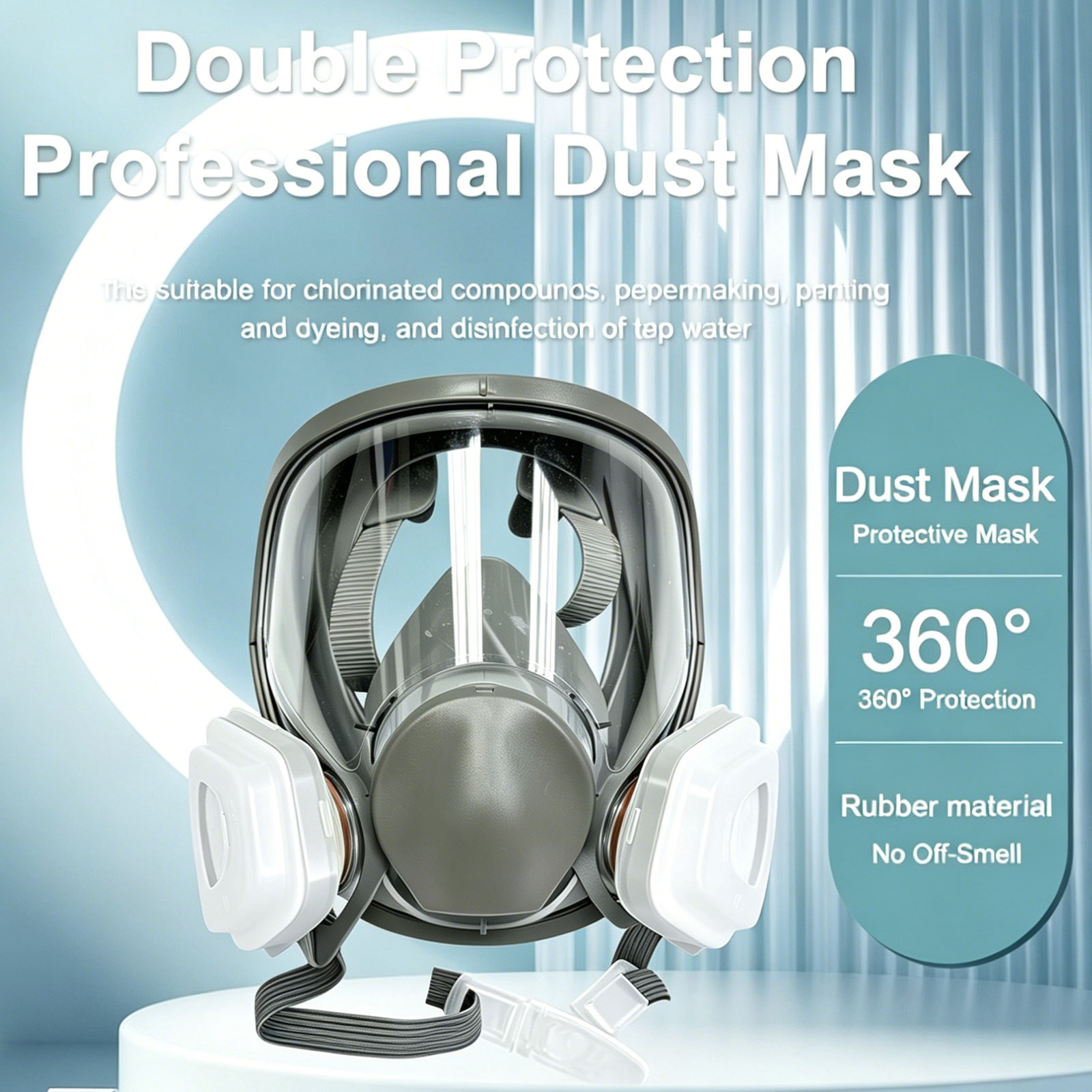 Respirator Full Face 6800 deng - Dust Mask Construction ulasan dan harga