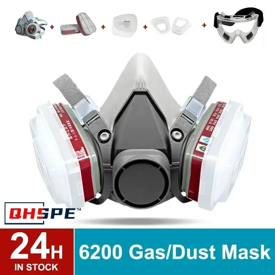 6200 Masker Gas Respirator Set - Dust Mask Construction ulasan dan harga
